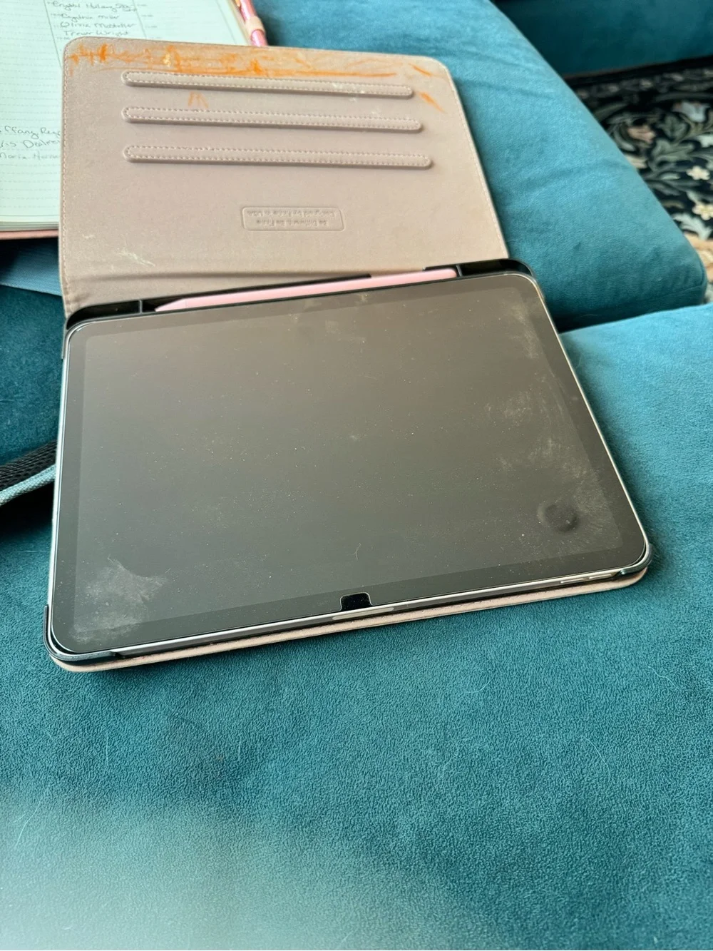iPad Air 5th generation with stylus and case